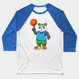 Panda at Sports with Basketball Baseball T-Shirt